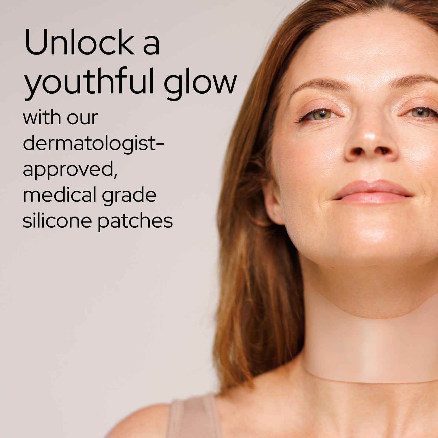 SiO Beauty NeckLift - Neckline Anti-Wrinkle Patch - Overnight Smoothing Silicone Patches For Neck Wrinkles, Fine Lines And Turkey Neck
