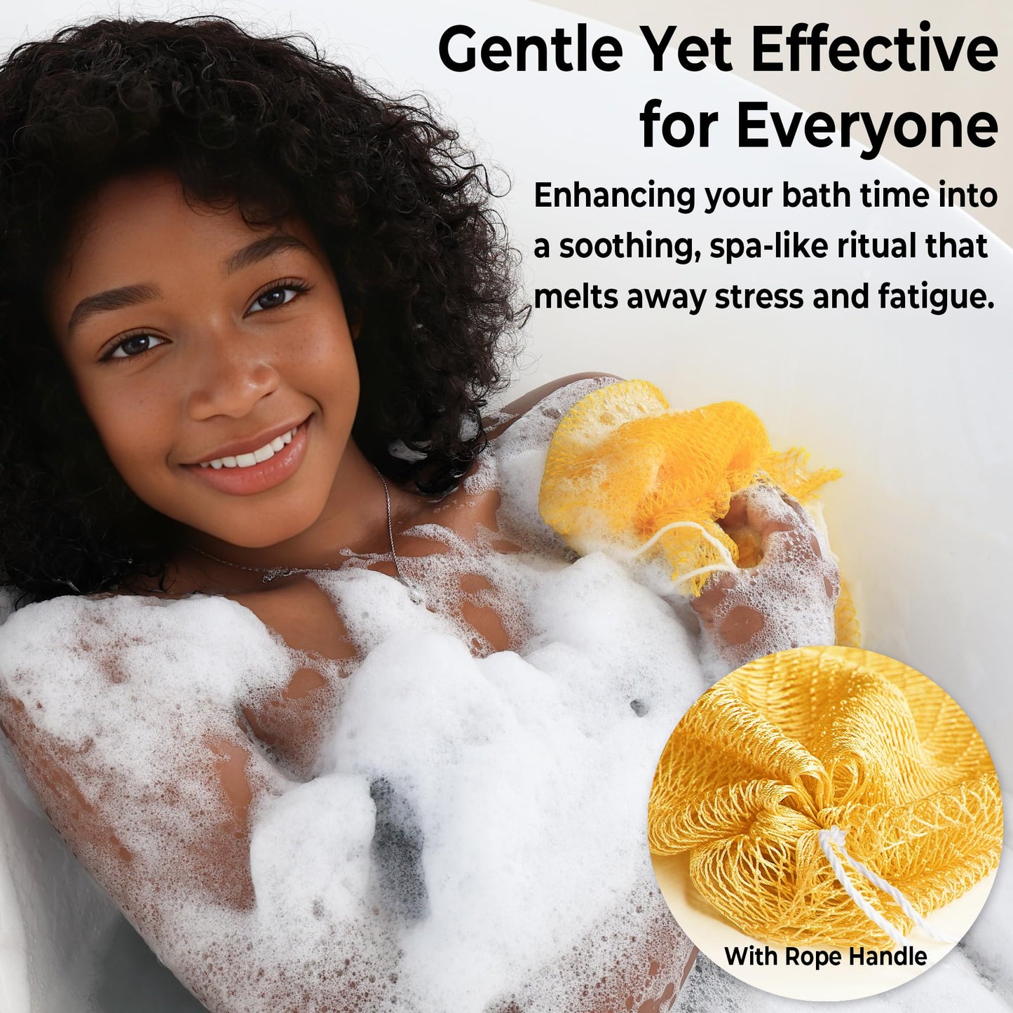 Real African Net Sponge - 2 Pieces Authentic African Wash Cloths for Showering - Exfoliating Body Sponges for Bathing Yellow & Forest - Back Scrub Beauty and Personal Care RelaxScene