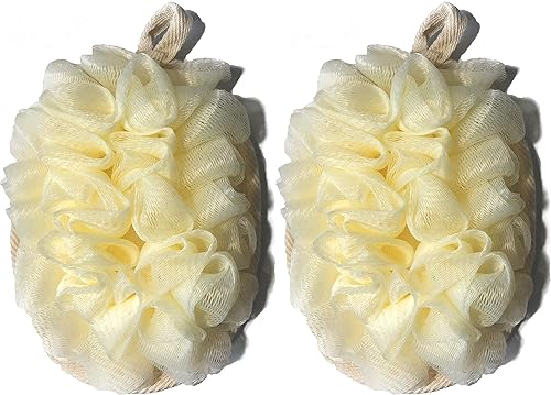 2 Pack Exfoliating Body Spa Bath Mitt for Men & Women - Loofah Sponge Brushes Pouf Bath Mesh Brush - Shower Scrubber Remove Dead Skin 5×7inchs