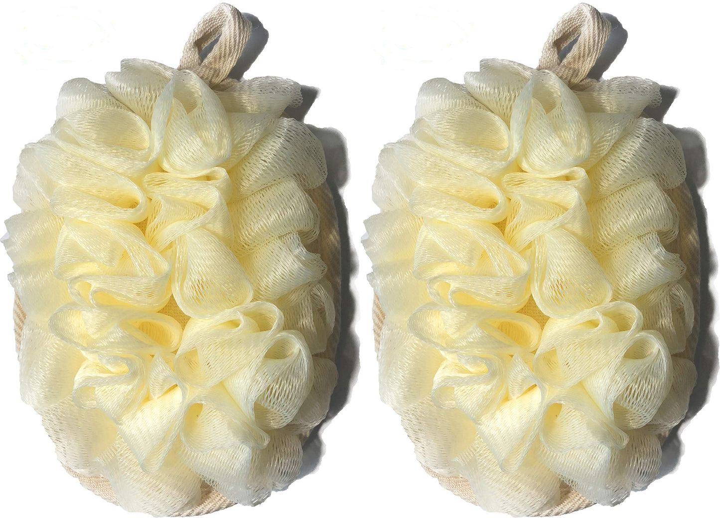 2 Pack Exfoliating Body Spa Bath Mitt for Men & Women - Loofah Sponge Brushes Pouf Bath Mesh Brush - Shower Scrubber Remove Dead Skin 5×7inchs