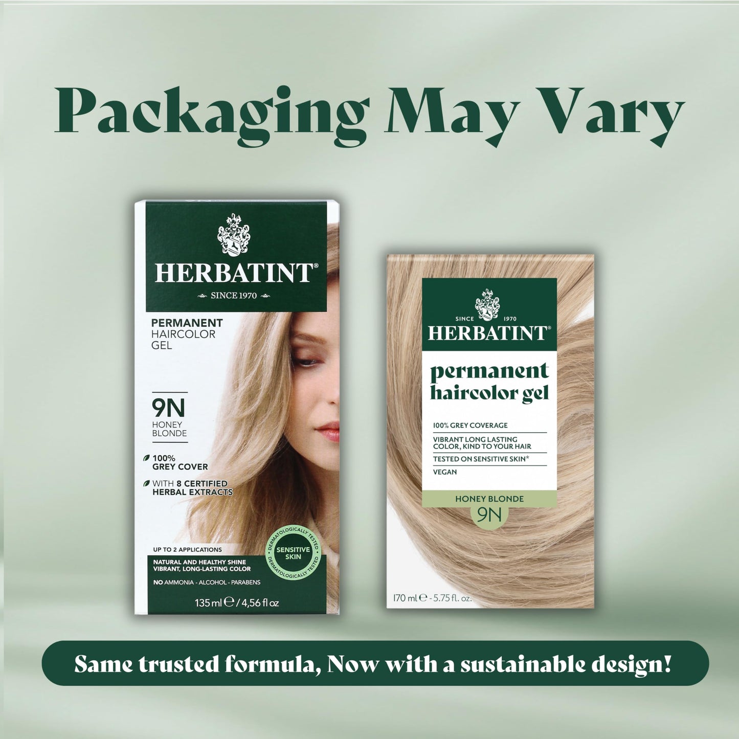 Herbatint Permanent Haircolor Gel, 9N Honey Blonde, Alcohol Free, Vegan, 100% Grey Coverage - 4.56 oz (3 Pack)