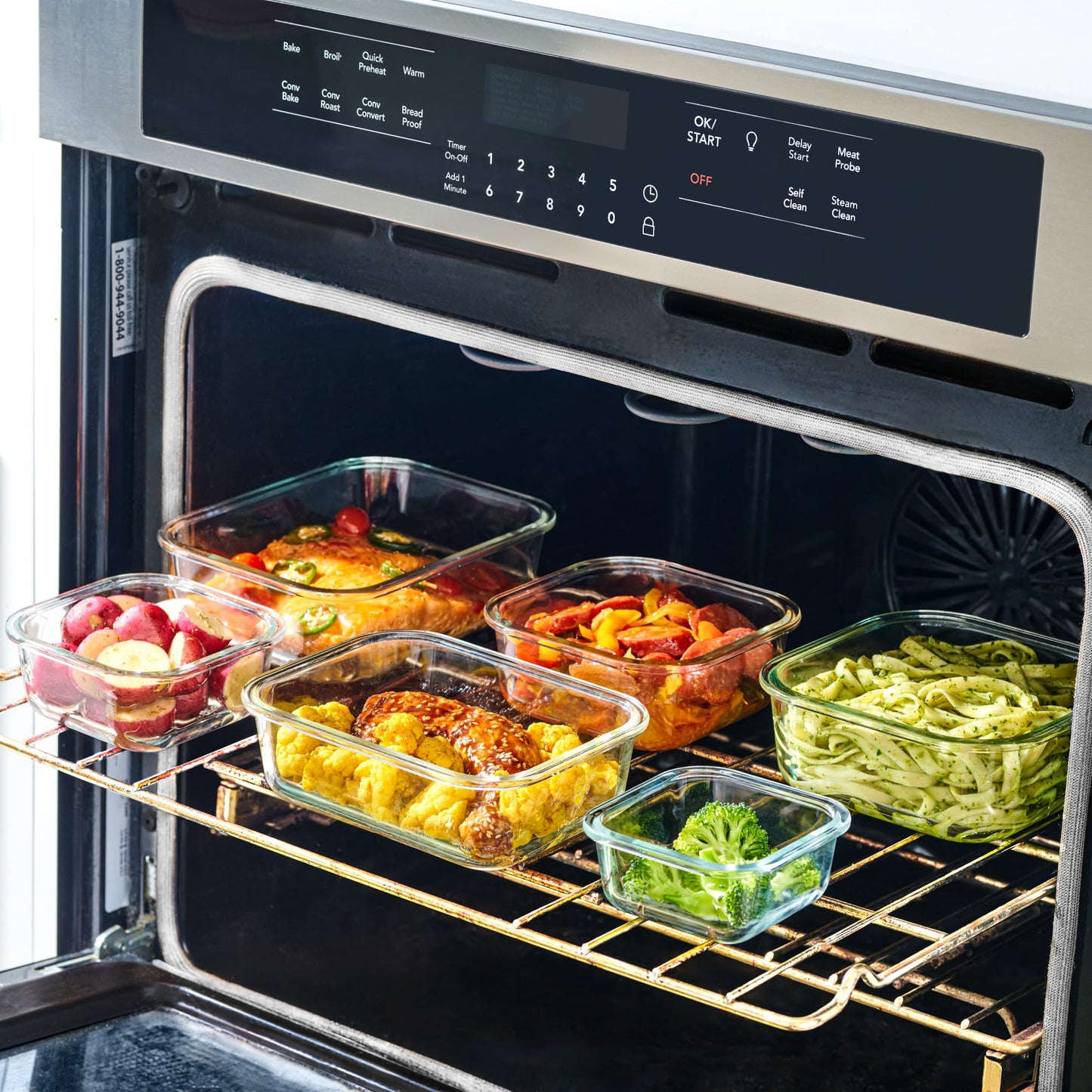 24pc Set Glass Food Storage Containers & Bowls with Airtight Lids - Leakproof BPA-Free Meal Prep Airtight Stackable Lunch Boxes, Kitchen Pantry…