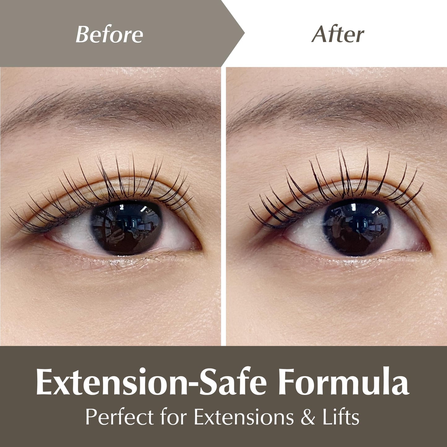 BL Lashes Noir Mascara - Extension & Lash Lift Safe, Smudge-Proof & Clump-Free, Long-Lasting Volume, Oil-Proof Aftercare Formula, Nourish & Strengthen