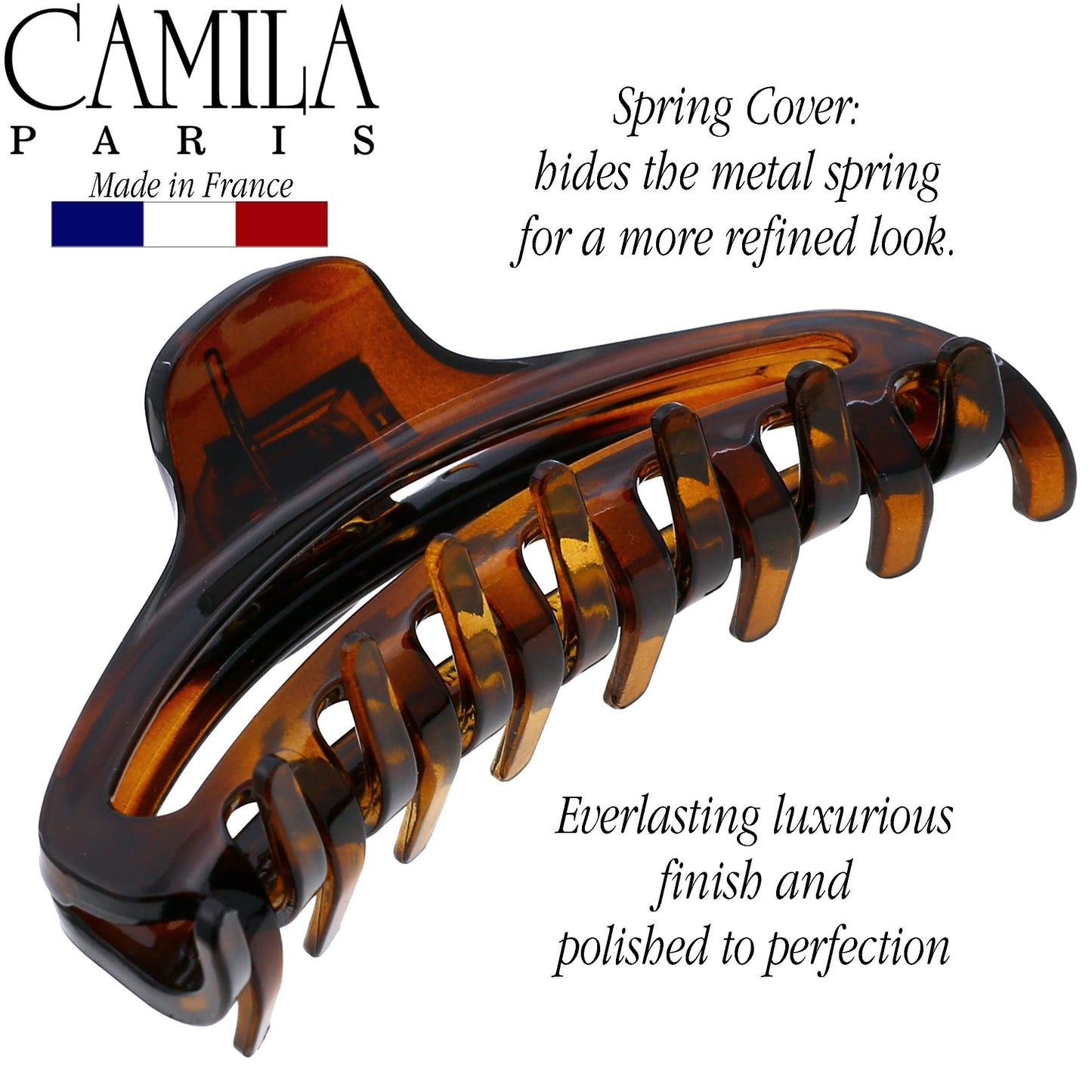 Camila Paris CP2370 French Hair Clip for Women, Medium Narrow, Open, Girls Hair Claw Clips Jaw Fashion Durable and Styling Hair Accessories for Women