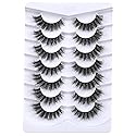 Mebver 8D Fluffy Wispy Lashes False Eyelashes Cat Eye Lashes Faux Mink Lashes Natural Look That Look Like Extensions Pestañas Postizas D Curl Lash
