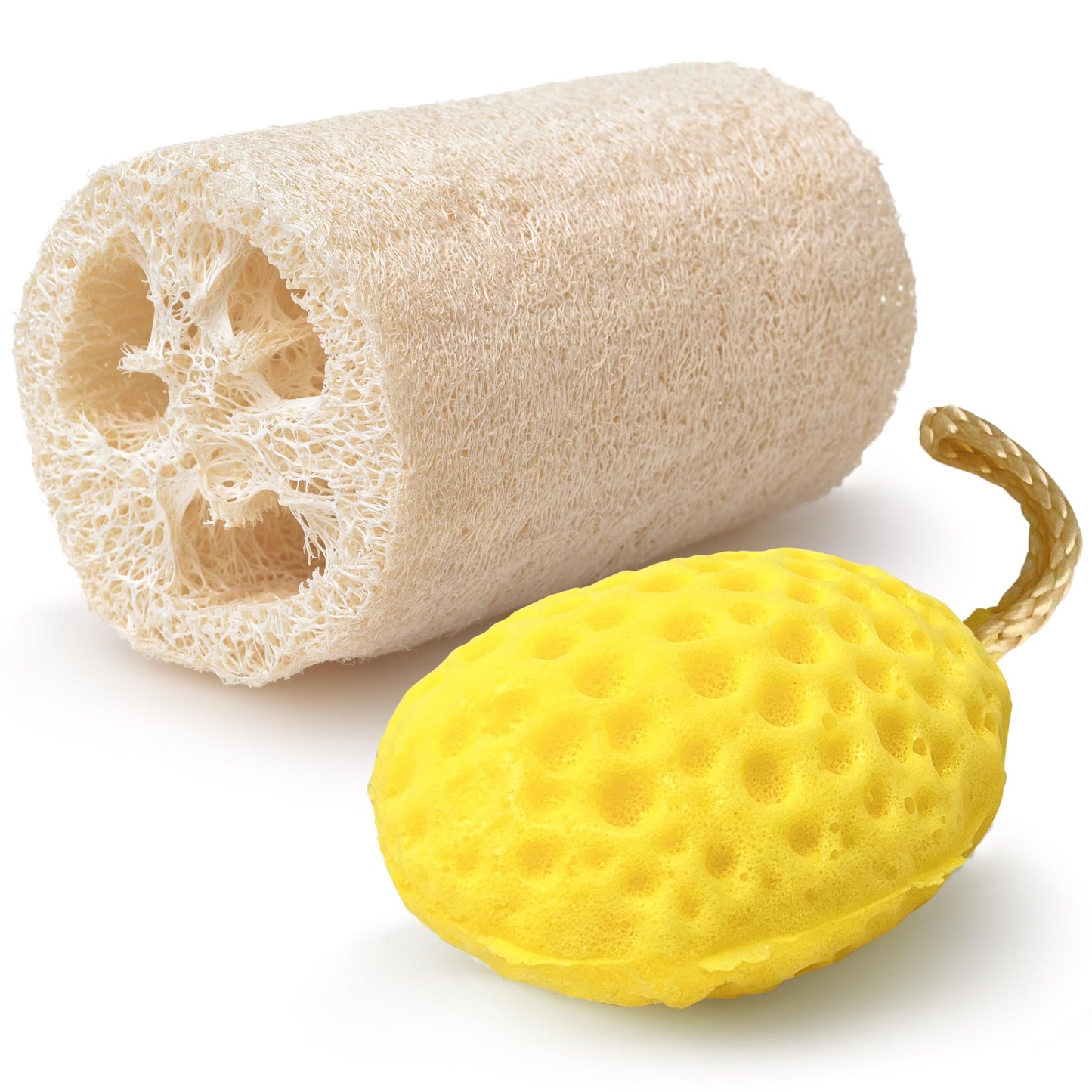 Serenelife Loofah and Sponge - Exfoliating Scrubber for Body Care in Bath Spa Shower, Remove Dead Skin, Great for Bathing and Scrubbing, Bathroom