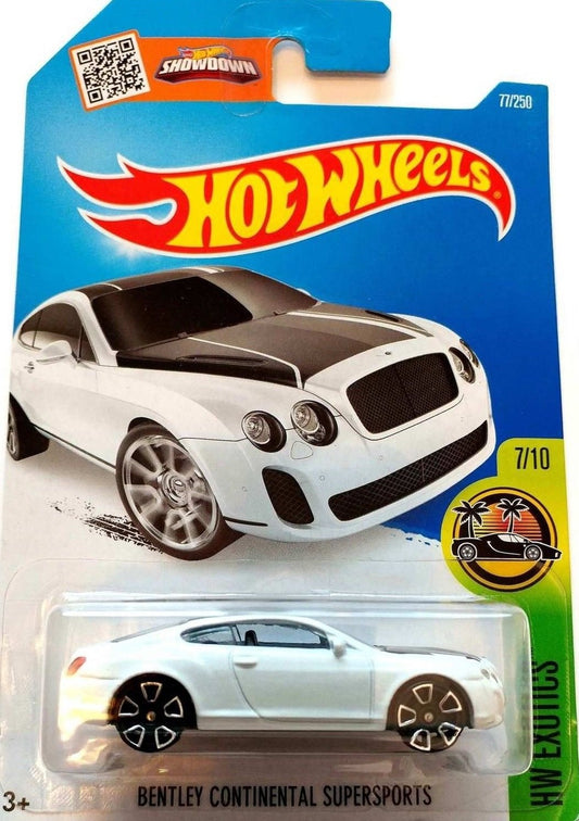 California-Toys.com Bentley w/ Real Riders Hot Wheels Custom 2016 White Bentley Continental Supersports Real Rider Wheels Limited Edition 1:64 Scale…