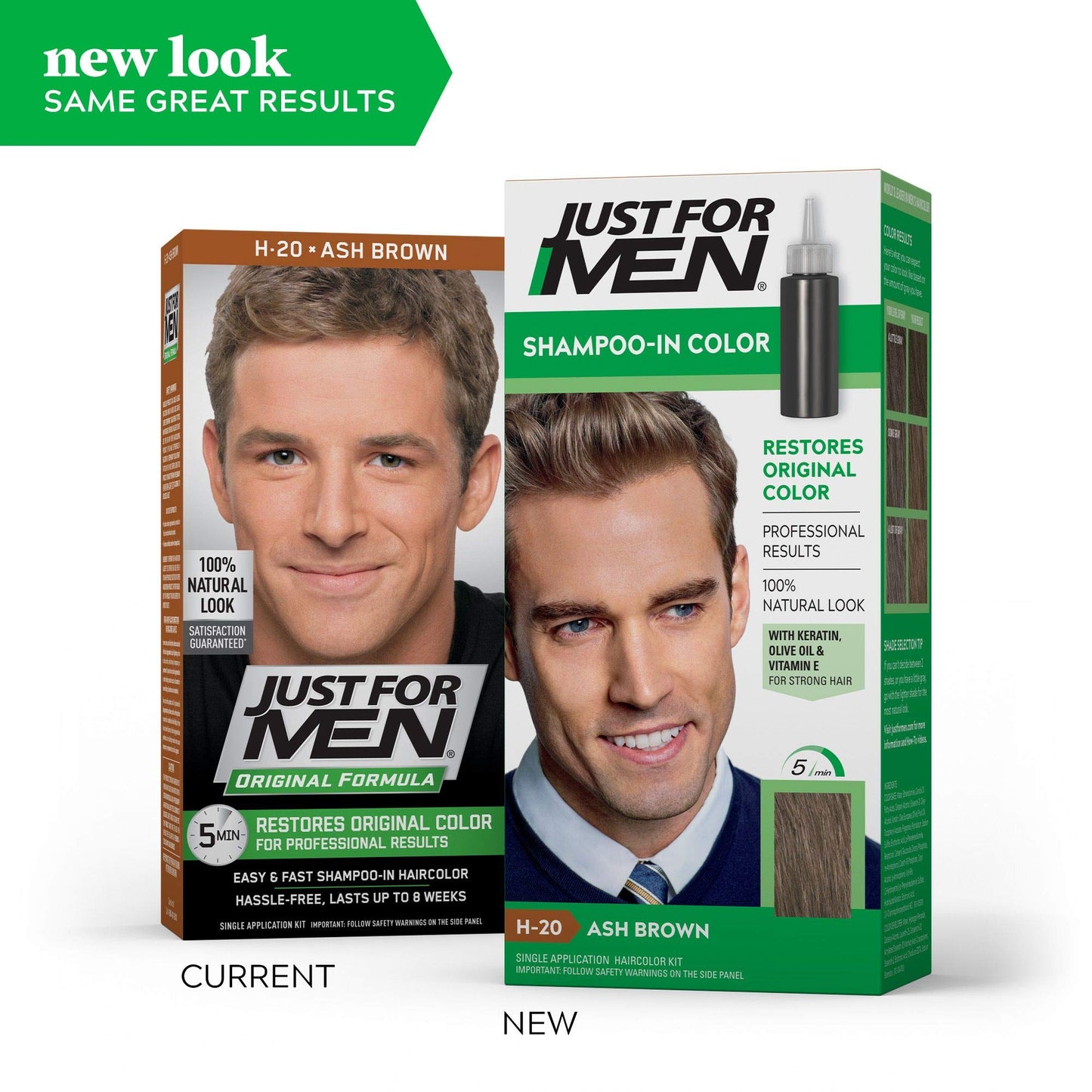 JUST FOR MEN Hair Color H-20 Ash Brown 1 Each (Pack of 8)