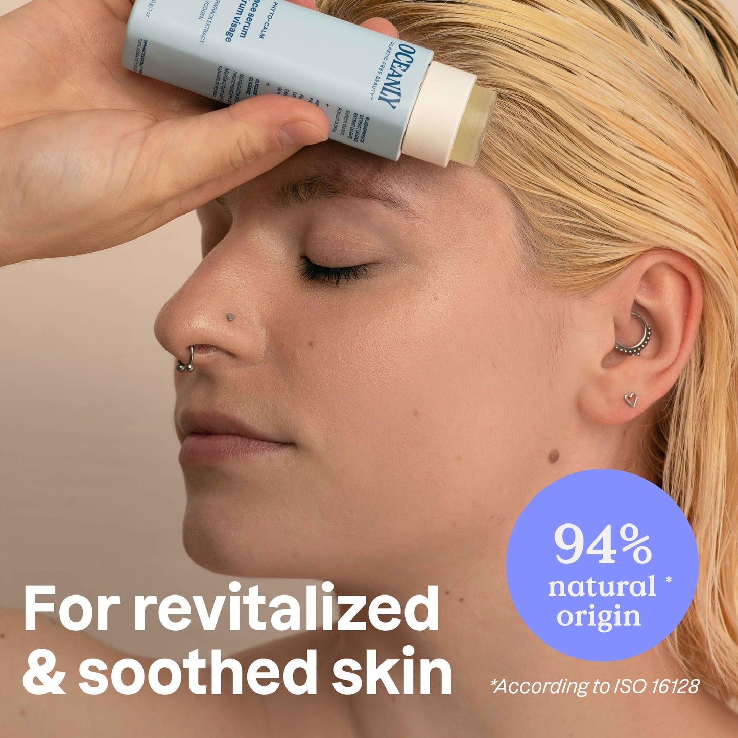 ATTITUDE Oceanly Face Serum Stick, EWG Verified, Plastic-free, Plant and Mineral-Based Ingredients, Vegan and Cruelty-free Beauty Products, PHYTO