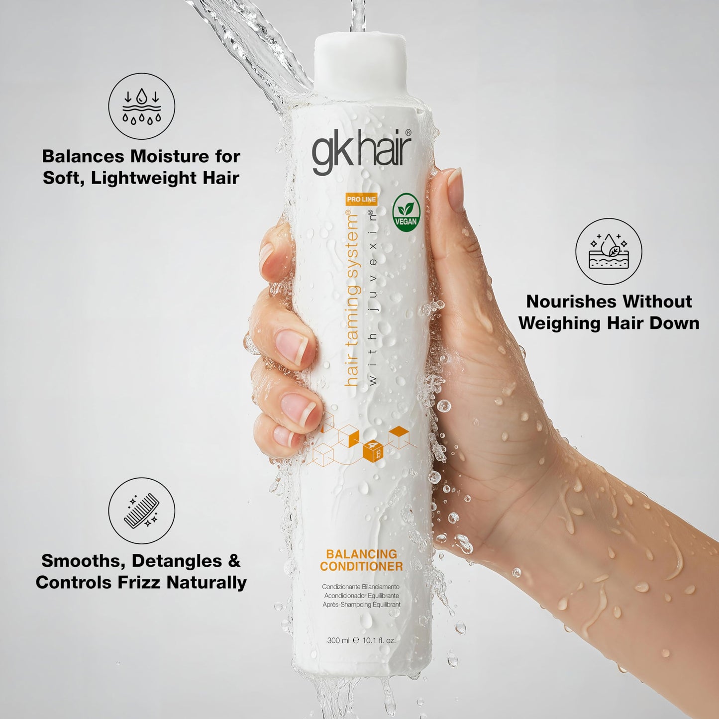 GK HAIR Balancing Shampoo and Conditioner Set for Oily Hair Upto 72-Hour Freshness Best Shampoo and Conditioner for Greasy Scalp Build Up Dirt, Skip