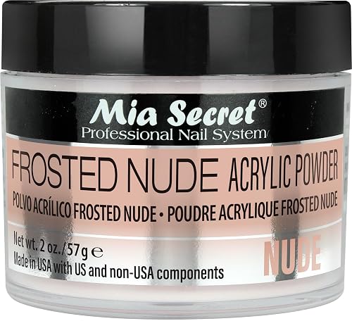 Mia Secret Frosted Nude Acrylic Powder MADE IN USA multiple sizes (2 oz.) Beauty & Personal Care Mia Secret