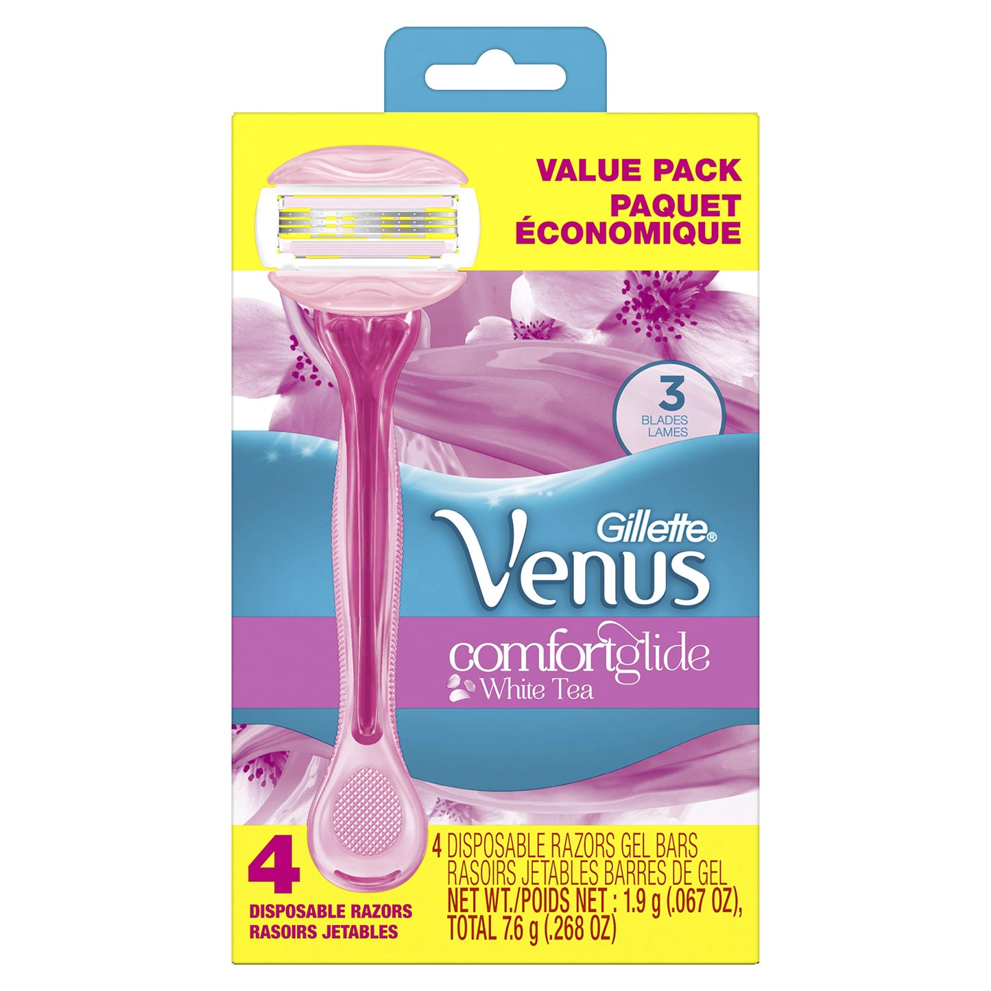 Gillette Venus ComfortGlide White Tea Scented Women's Disposable Razors, 4 Count Beauty and Personal Care Gillette Venus