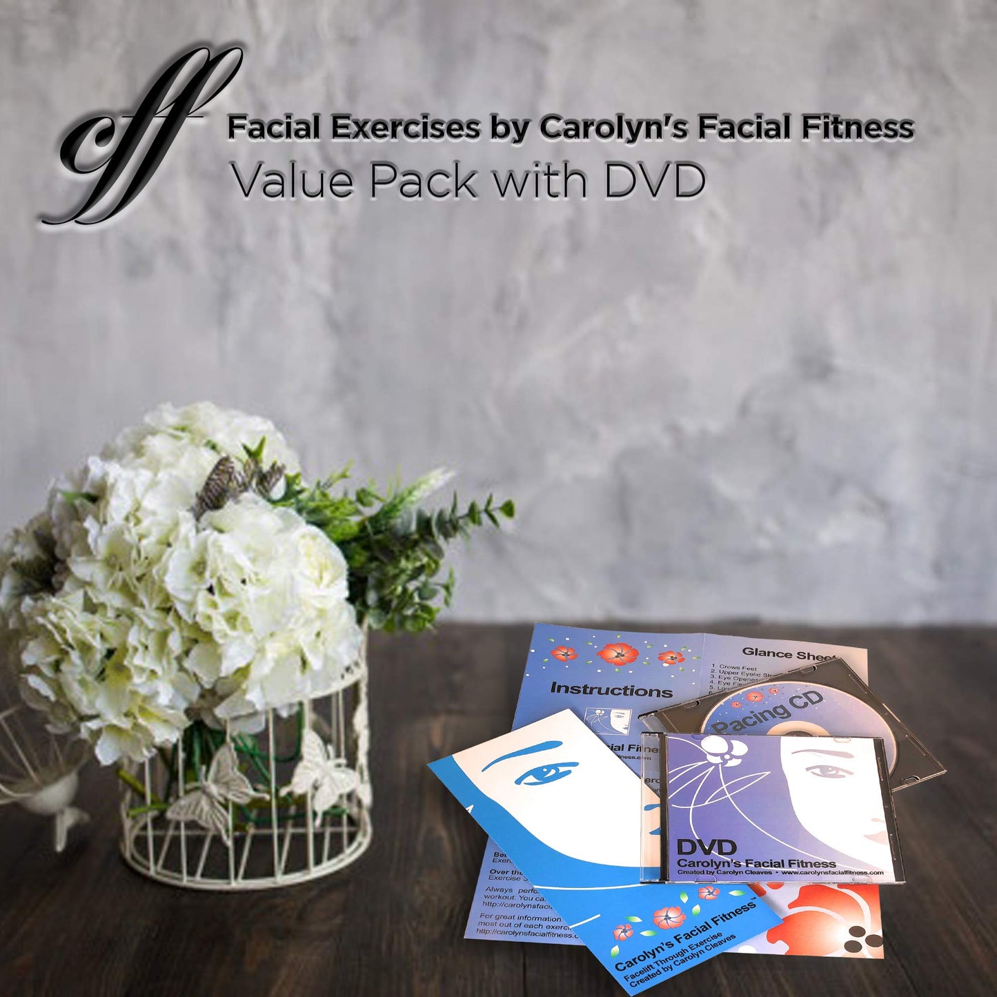 Facial Exercises by Carolyn's Facial Fitness - Value Pack with DVD