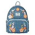 Loungefly Disney Dogs & Cats Faux Denim Fringe Mini Backpack