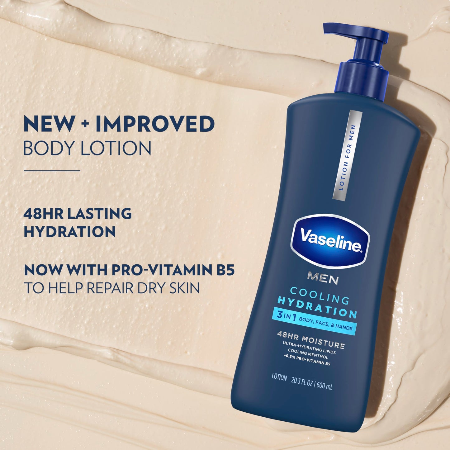 Vaseline Men Healing Moisture Body Lotion - Cooling - 20.3 oz