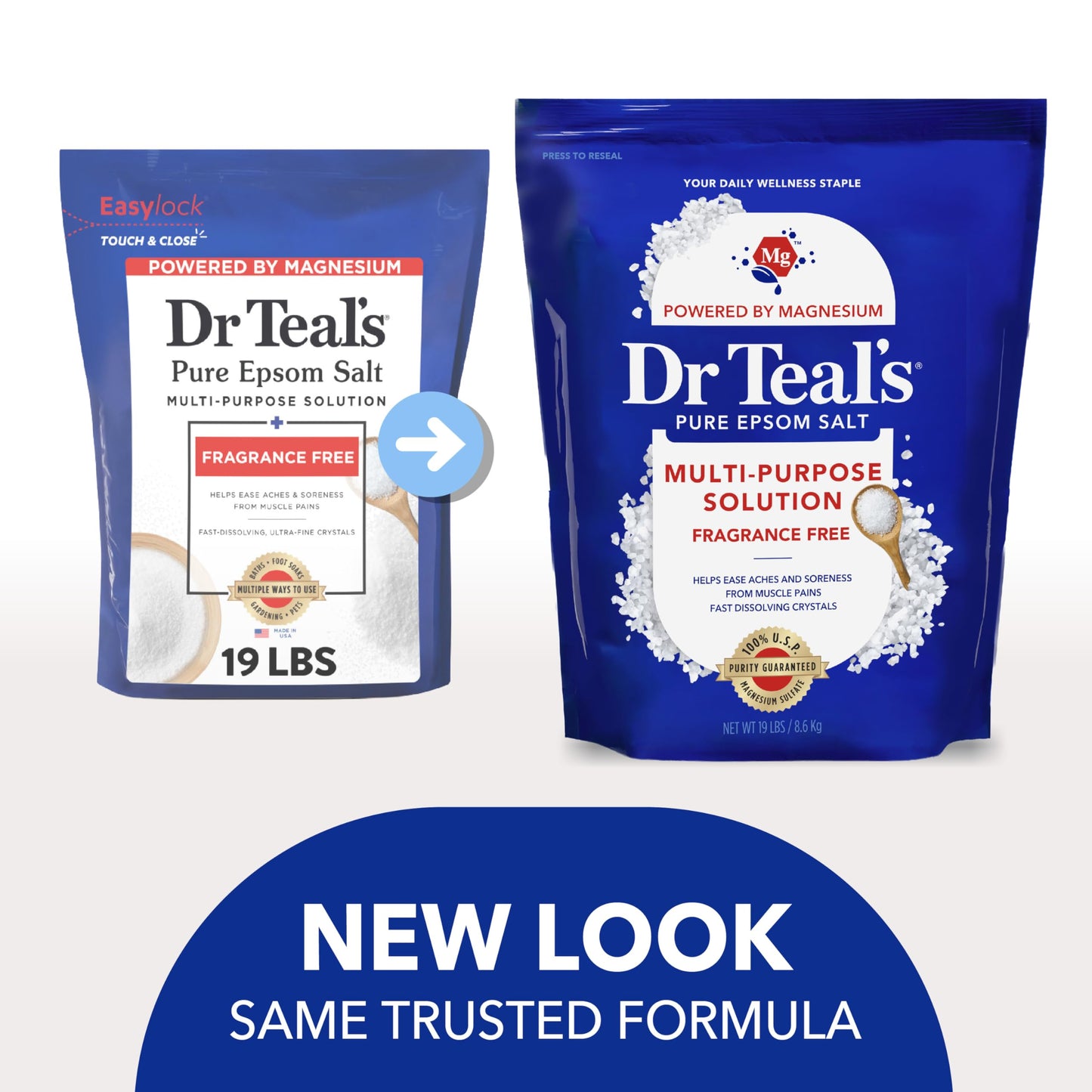 Dr Teal's Pure Epsom Salt Multipurpose Solution, Fragrance Free, Bulk Size - 19 lbs Beauty and Personal Care Dr Teal's