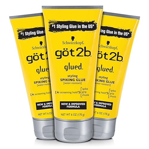 Got2b Glued Styling Spiking Hair Gel, 6 oz (Count of 3)