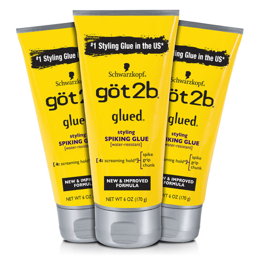 Got2b Glued Styling Spiking Hair Gel, 6 oz (Count of 3)