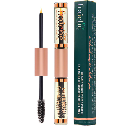 USDA Organic Castor Oil Lash Serum - Cold Pressed Castor Oil Eyelash Growth Serum with Mascara Tube - Eyelash Treatment and Conditioner Beauty and Personal Care Live Fraiche Default Title
