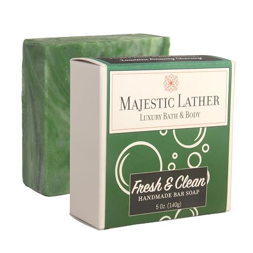 Fresh & Clean Luxury Bar Soap for Face, Body, Oily & Sensitive Skin, Eczema, Psoriasis and ACNE. Purifying & Nourishing with Activated Charcoal