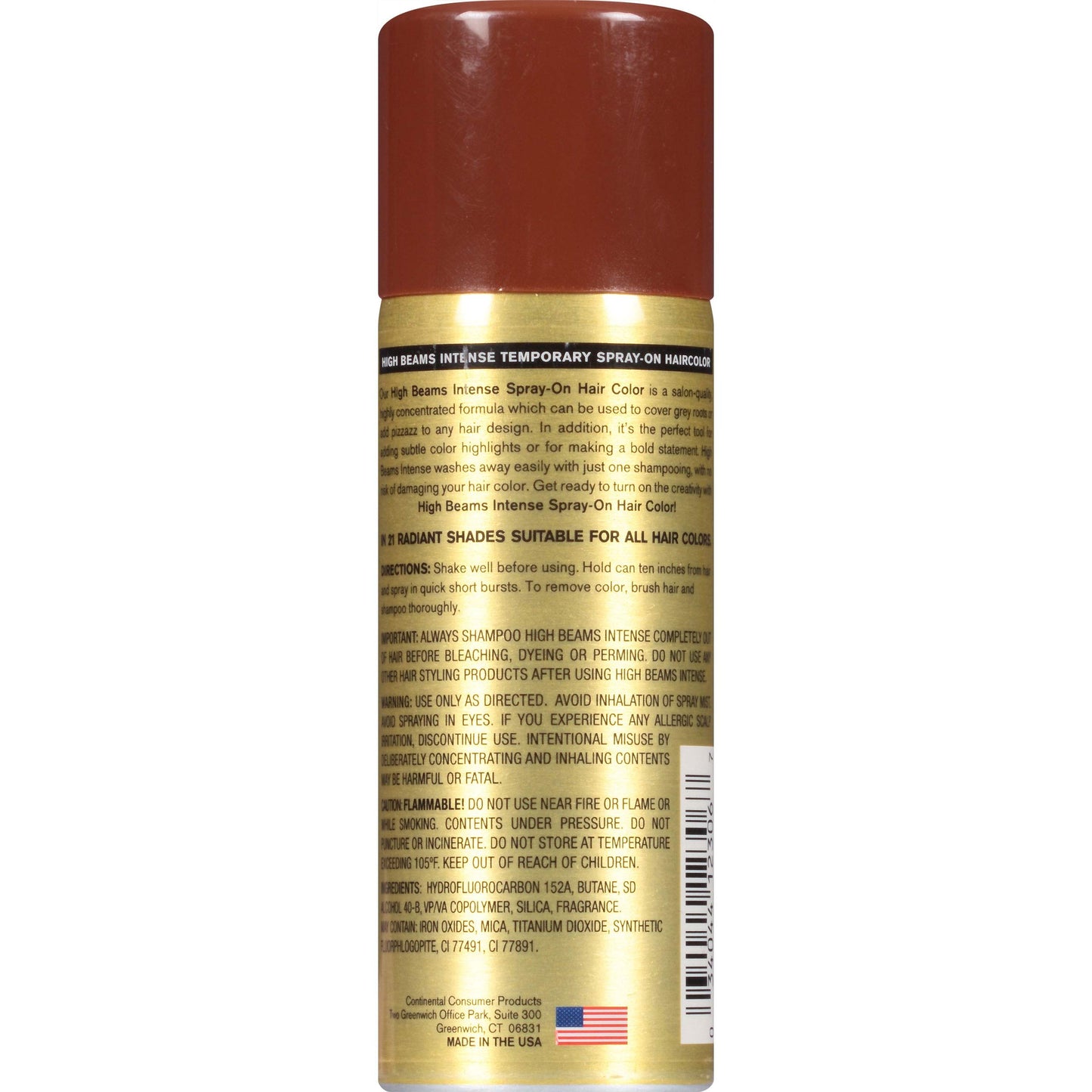 High Beams Intense Temporary Spray On Hair Color, Brown, 2.7 Oz,Pack of 3