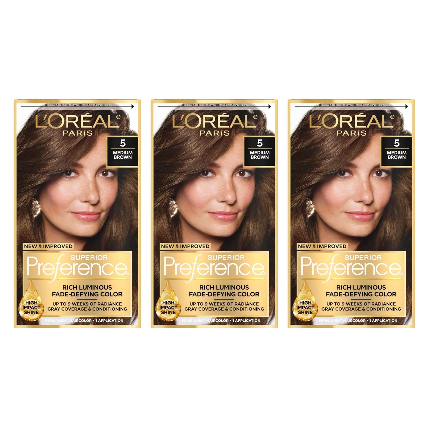 L’Oreal ParisSuperior Preference Permanent Hair Color, 5 Medium Brown 1 ea