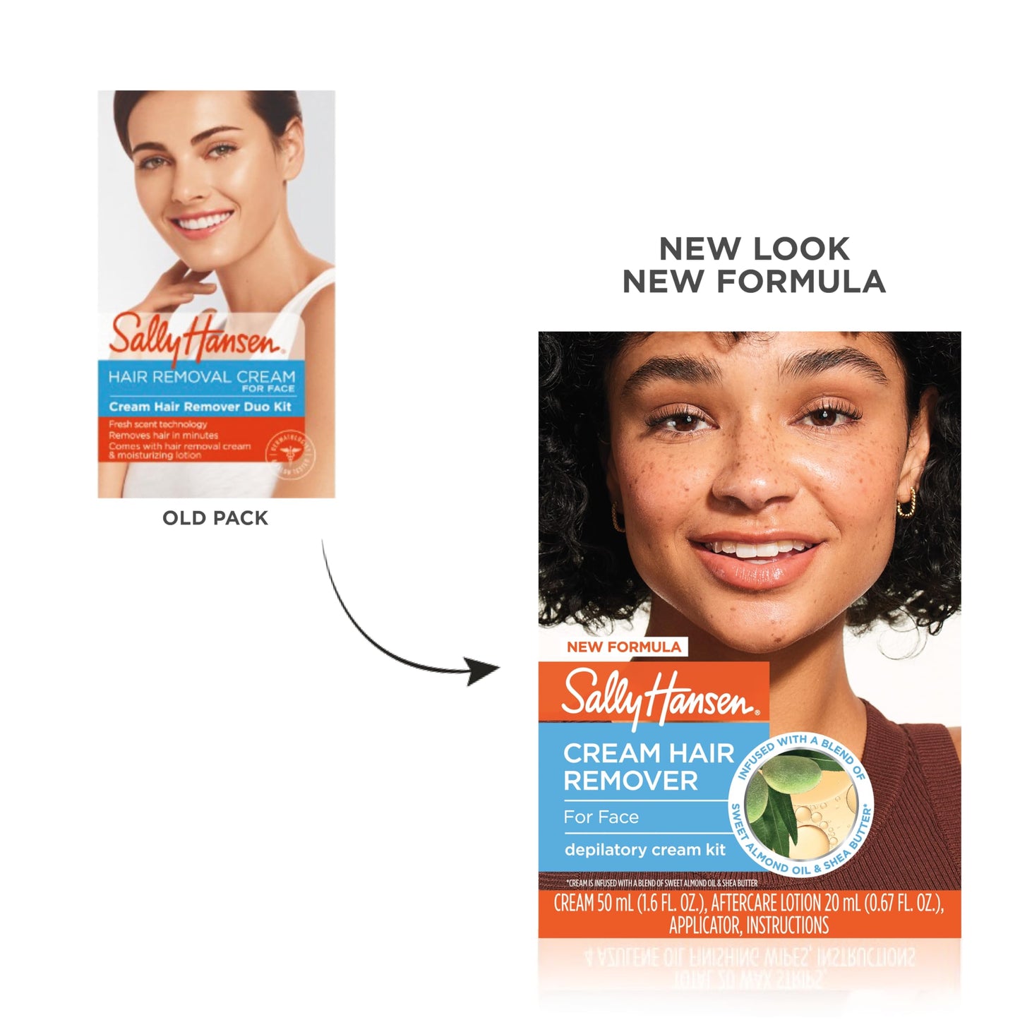 Sally Hansen Hair Remover for Face | Cream Depilatory + Aftercare Lotion | Sweet Almond & Shea Butter Infused Beauty and Personal Care Sally Hansen