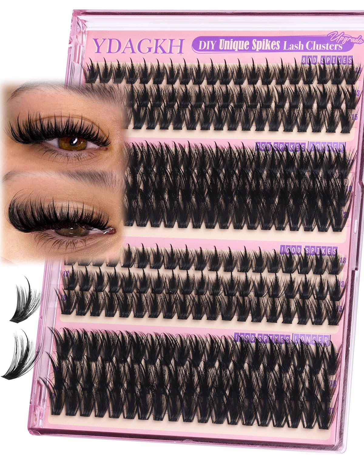 Wispy Lash Clusters Spikes Anime Cluster Lashes 13-21mm 80D 100D Unique Spiky Cluster Eyelash Extensions Manga Fluffy Eyelash Clusters Volume Fairy Beauty and Personal Care YDAGKH Default Title