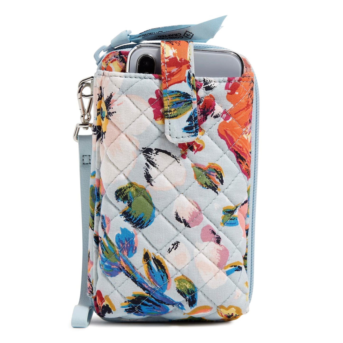 Vera Bradley Women's Cotton Smartphone Wristlet With RFID Protection, Sea Air Floral - Recycled Cotton, One Size