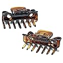 Camila Paris CP22/2 French Hair Clip for Women, 1.5 inch Set of 2 Tortoise Girls Hair Claw Clips Jaw Fashion Durable Styling Hair Accessories