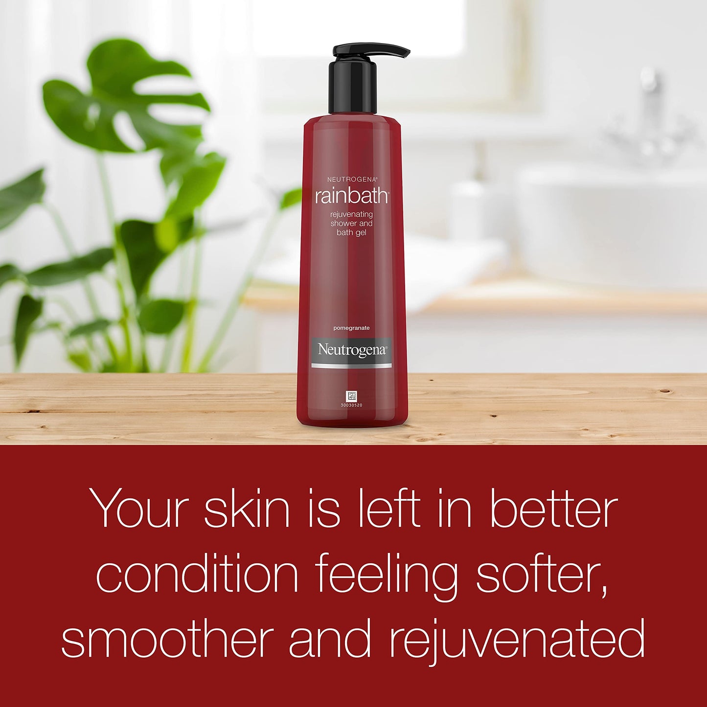 Neutrogena Rainbath Rejuvenating and Cleansing Shower and Bath Gel, Moisturizing Body Wash and Shaving Gel with Clean Rinsing Lather, Pomegranate