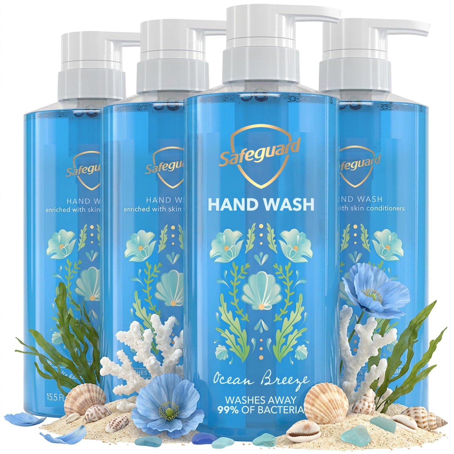 Safeguard Liquid Hand Soap, Micellar Deep Cleansing, Washes Away 99% Bacteria, Made with Natural Moisturizers, Enriched with Skin Conditioners, PH Beauty and Personal Care Safeguard