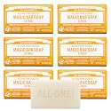 Dr. Bronner's Pure-Castile Magic Soap Bar (Citrus, 5 oz, 6-Pack)- Bath Soap with Regenerative Organic Certified Oils - For Face, Body & Hair - Gentle