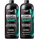 SOULSPA PURE Biotin Peppermint & Tea Tree Shampoo and Conditioner Set - Sulfate Free Scalp Care for Thinning & Color-Treated Hair - Clarifying Formula