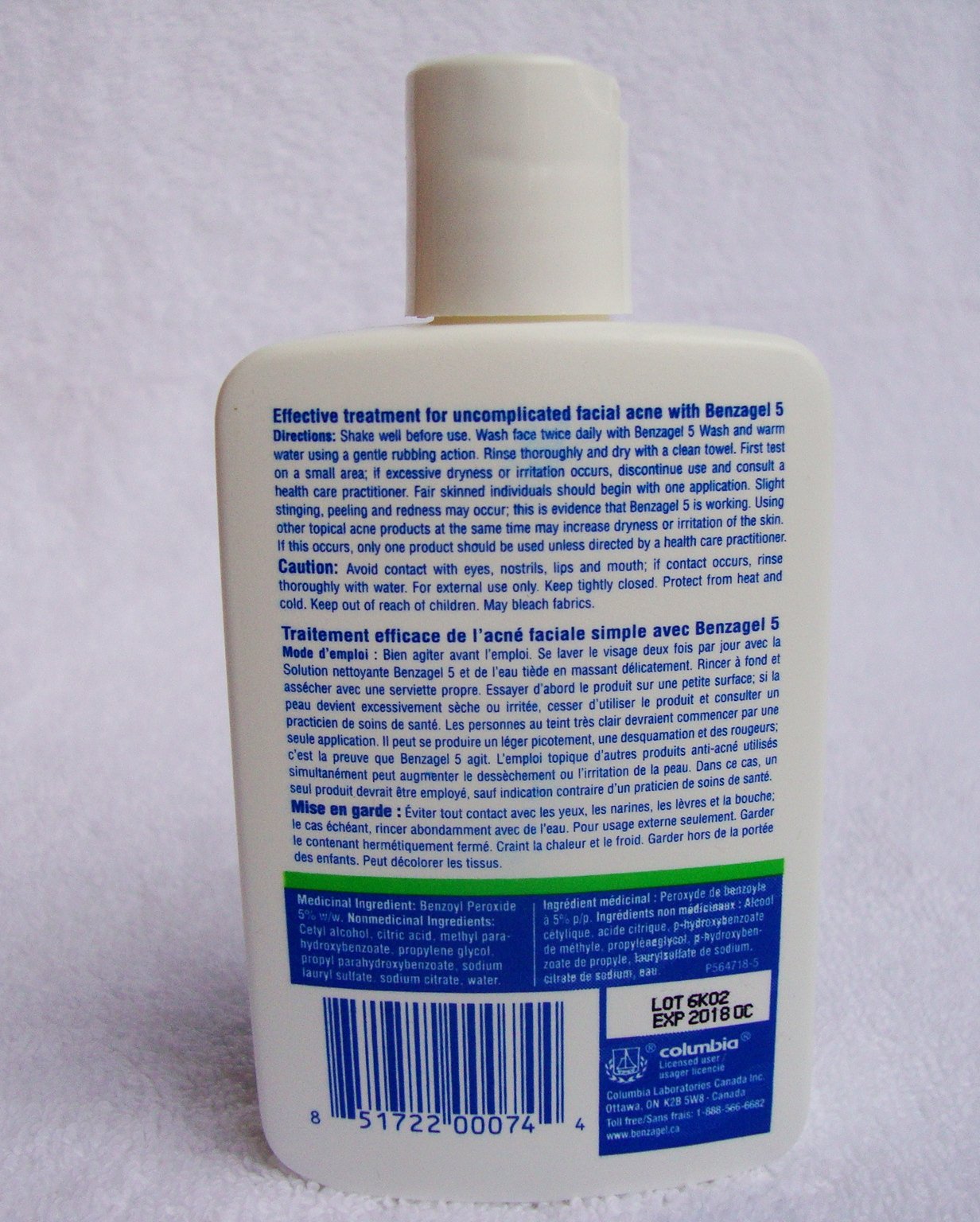 Benzagel 5 Acne Wash, 85ml
