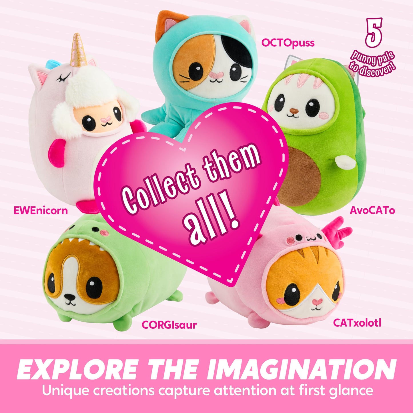 JOYIN Axolotl Plush Toy, Kawaii Axolotl Cat Plush Toy, 11" Soft Plushie, Cute Stuffed Animal Pillow for Kids and Adults, Birthday Gift for Boys and…