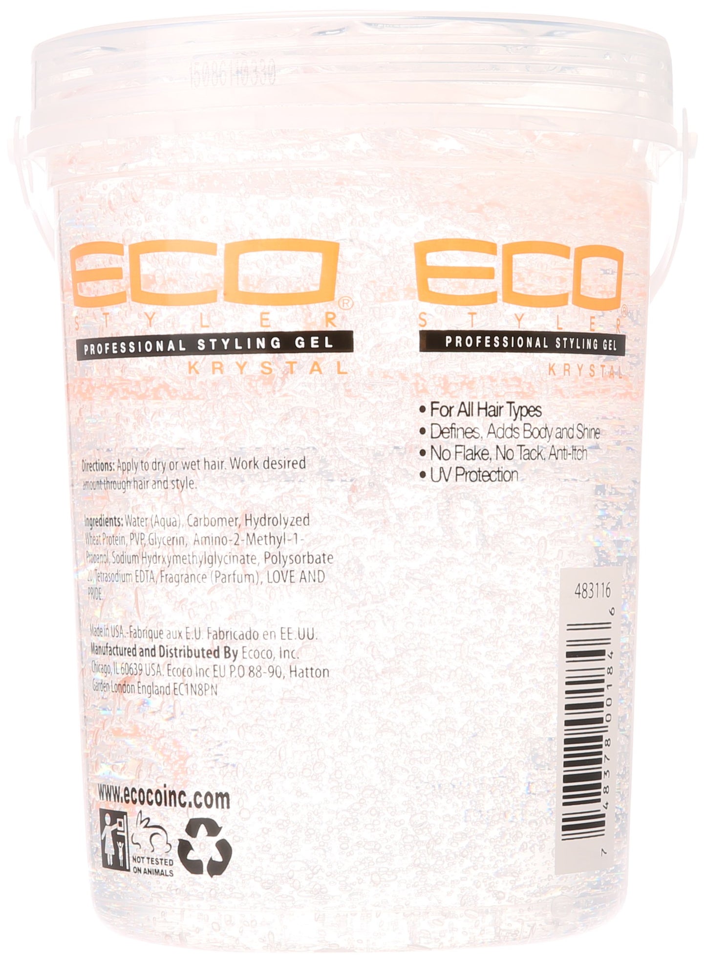 ECOCO Eco Style Gel, Clear, 80 Ounce