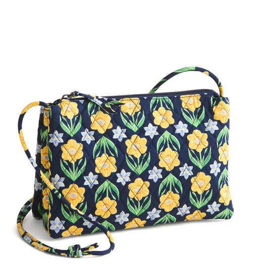 Premium Cotton Foxbury Crossbody Bag, Daffodils, One Size