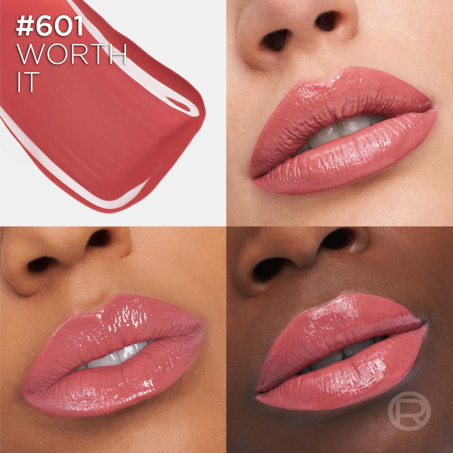 L'Oreal Paris Infallible Lacque Resistance Liquid Lipstick, 16HR Long Lasting Lip Makeup with Lacquer-Like Shine and Zero Transfer, 601, Worth It