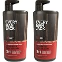 Every Man Jack 3-in-1 All Over Wash - Cedarwood |Twin Pack - 2 Bottles Included | Naturally Derived, Parabens-free, Pthalate-free, Dye-free