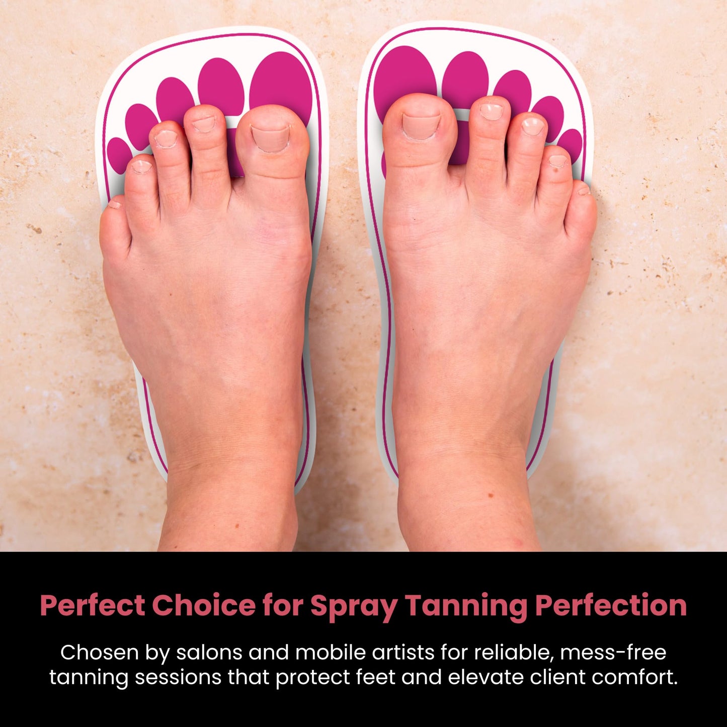 Pink 120Pairs(240Feets)Disposable Spray Tanning Feet Pads for Hygienic Foot Protectors,Comfortable & Hygienic Spray Tan Pads Feet-Specifically for the