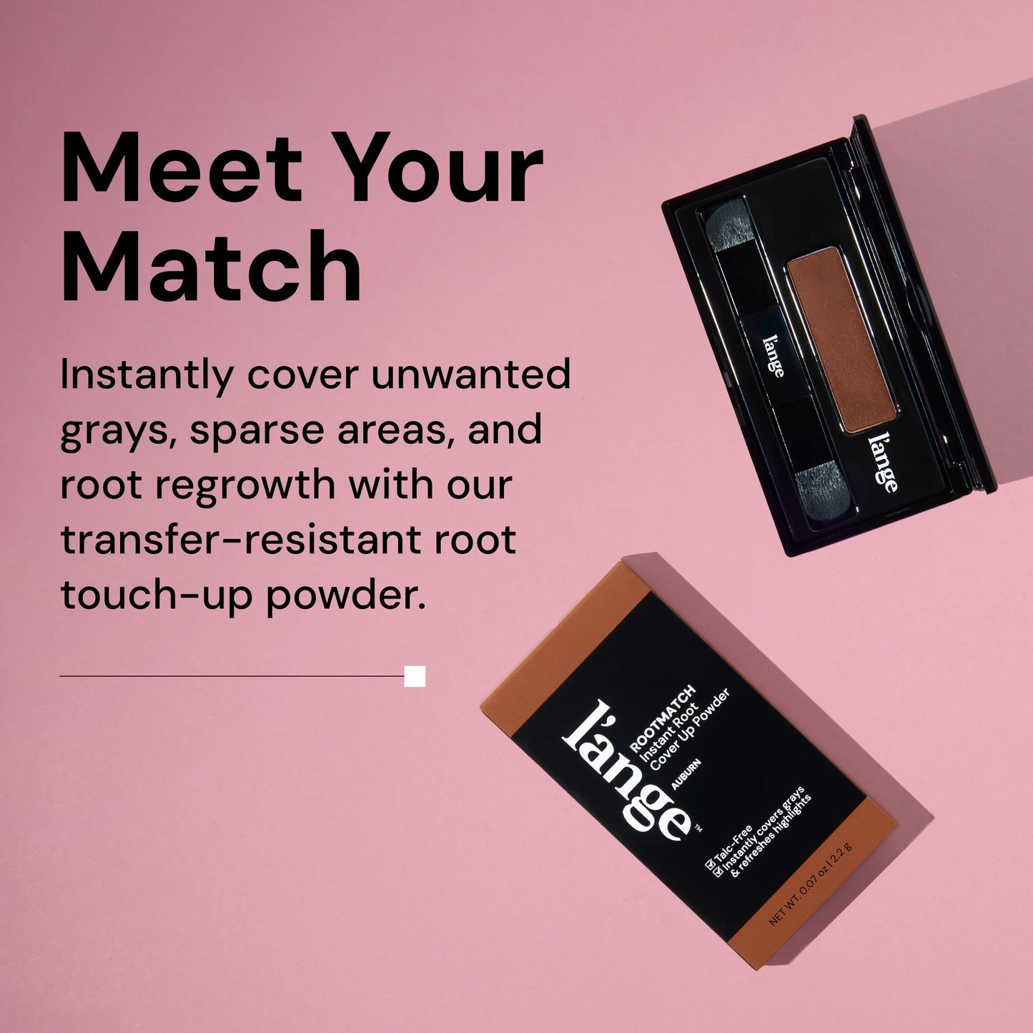 L'ANGE HAIR RootMatch Instant Root Cover Up Powder | Conceals Grays & Sparse Spots | Extends Highlights | Transfer- & Water-Resistant | For All Hair