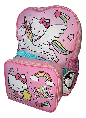 AI ACCESSORY INNOVATIONS Hello Kitty Full Size 16 Inch Backpack with Detachable Lunch Box