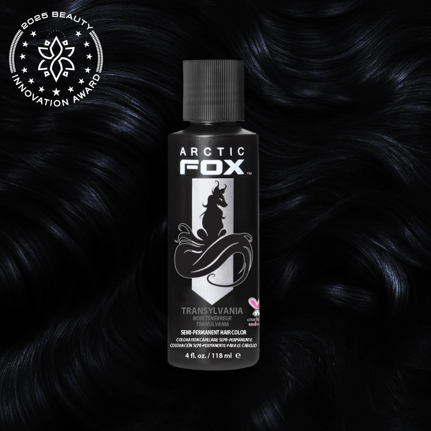ARCTIC FOX Vegan and Cruelty-Free Semi-Permanent Hair Color Dye (4 Fl Oz, TRANSYLVANIA)