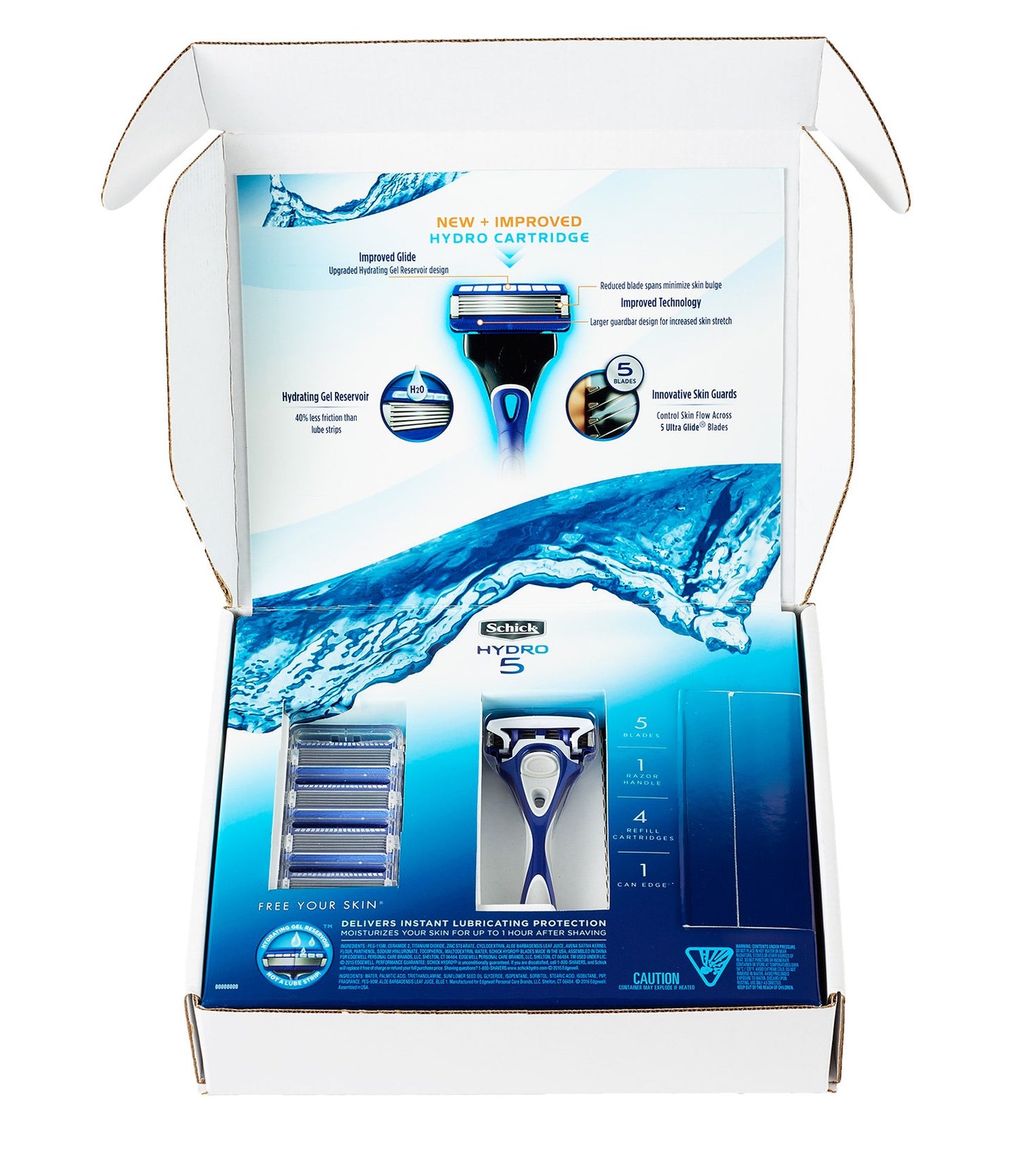 Schick Hydro 5 Shaving Starter Set - 1 Razor & 5 Refills for Men Beauty and Personal Care Schick