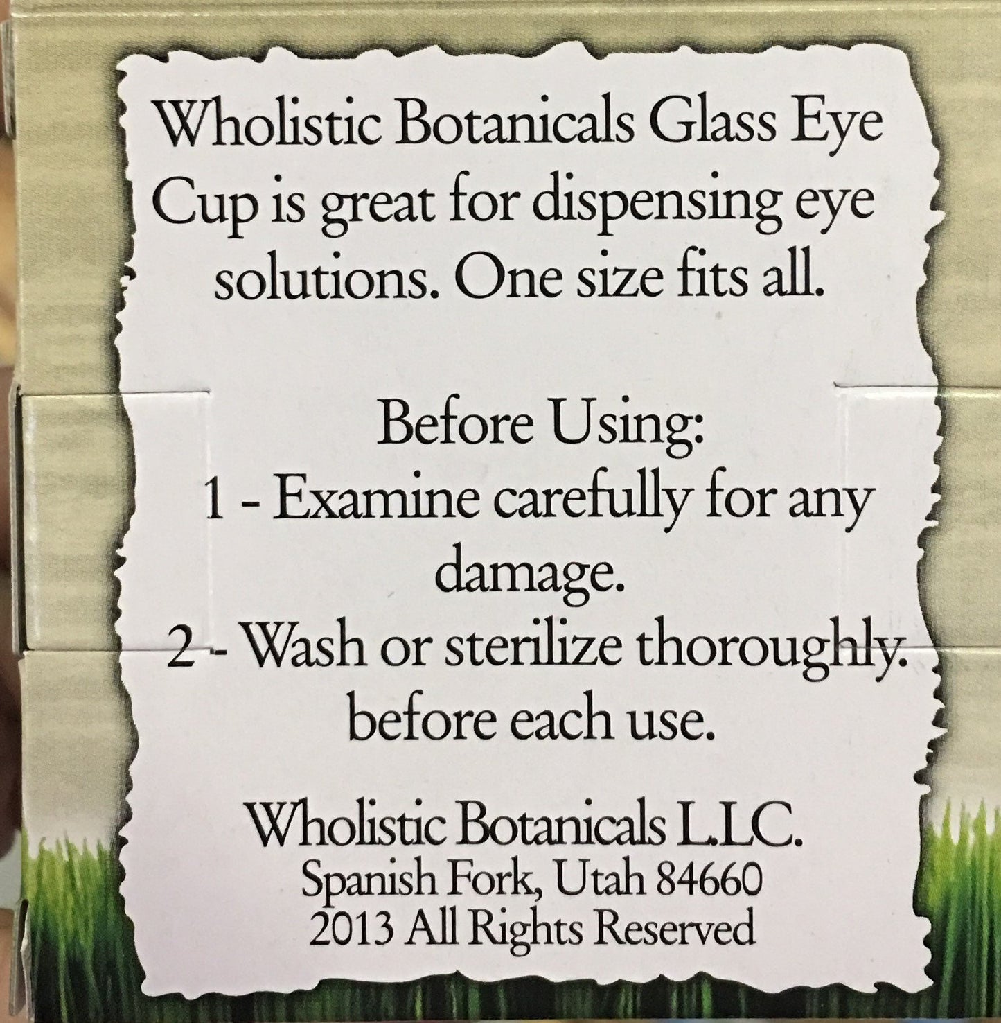 Dr. Christopher Wholistic Botanicals Glass Eye Cup
