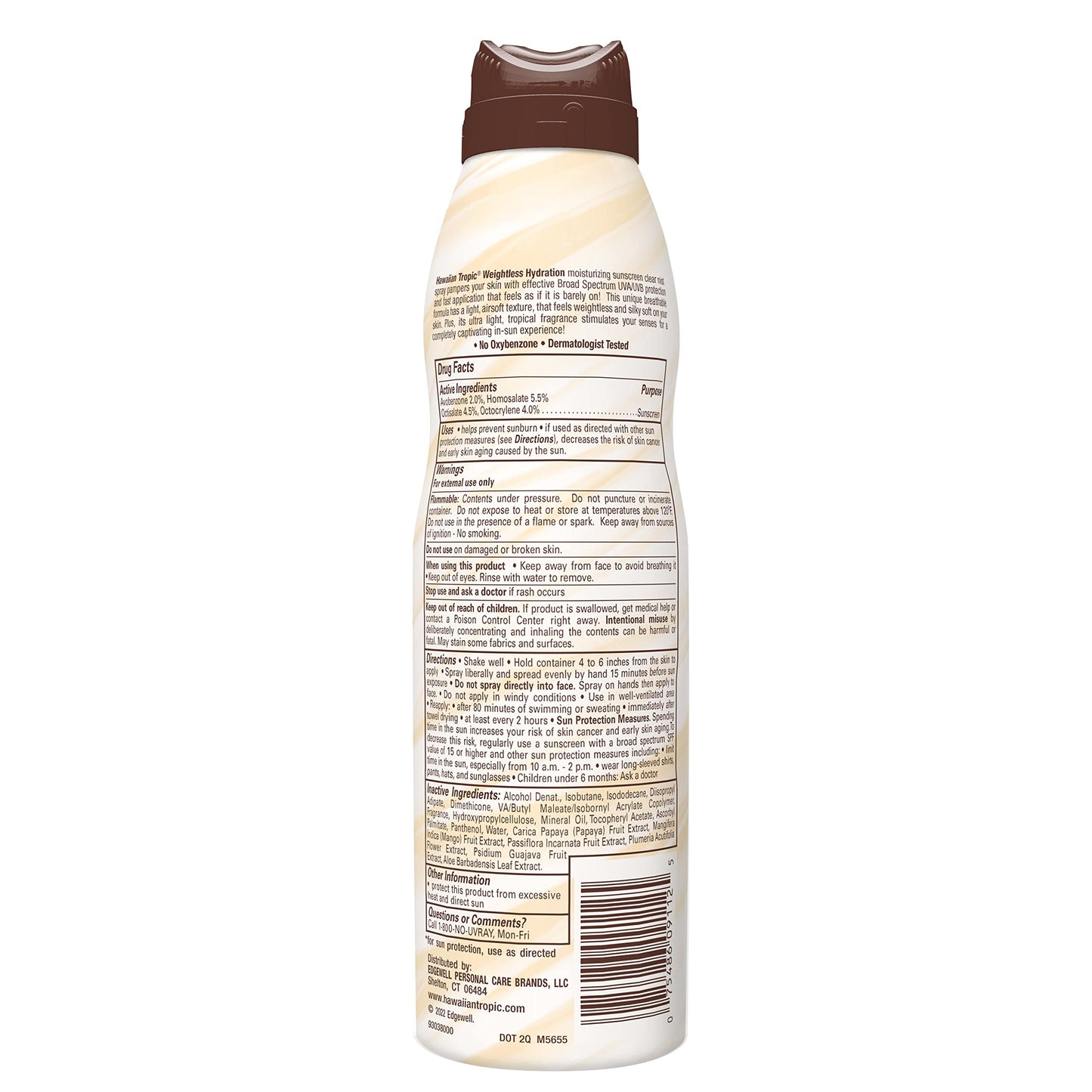 Hawaiian Tropic Sunscreen Silk Hydration Moisturizing Broad Spectrum Sun Care Sunscreen Spray - SPF 30, 6 Ounce