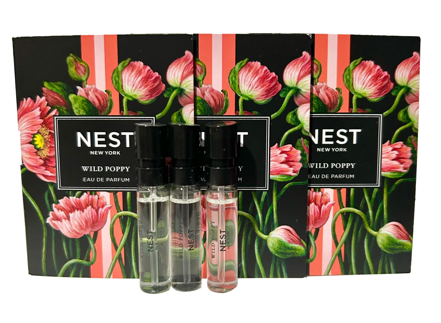 NEST Wild Poppy Sample Perfume Parfum 1.5 ml / 0.05 fl.oz - Vial Spray Set of 3 Vials (2325)