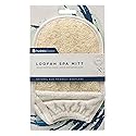 Hydrea London Exfoliating Glove - Organic Egyptian Shower Loofah & Dual-Sided Face Glove Exfoliator - Body Scrubber for Men & Women, Dead Skin Cell