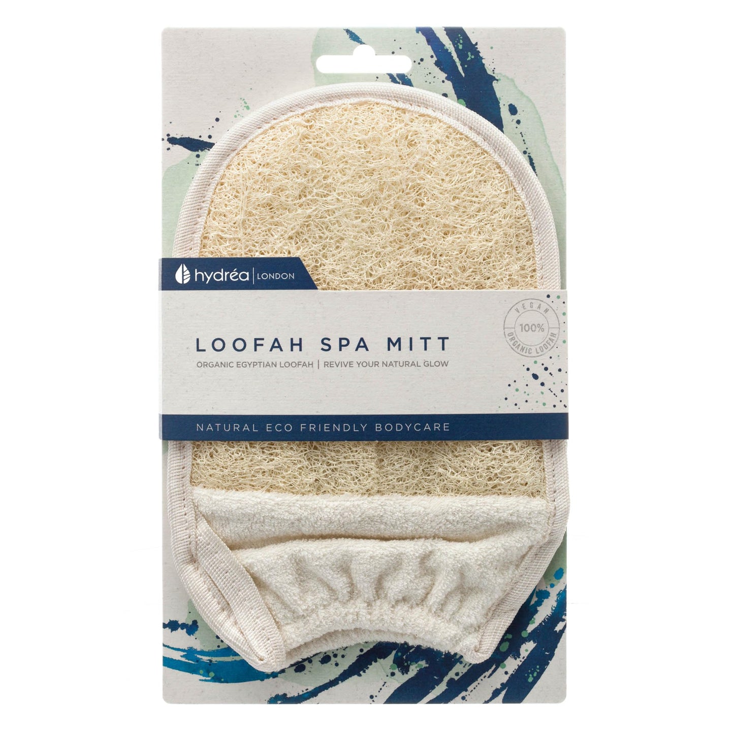 Hydrea London Exfoliating Glove - Organic Egyptian Shower Loofah & Dual-Sided Face Glove Exfoliator - Body Scrubber for Men & Women, Dead Skin Cell